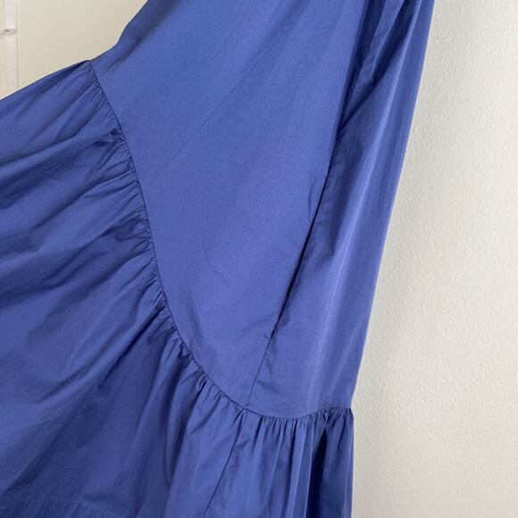 Sea New York Marlene Dress Size XS Blue Cotton Mini Flutter Smock Sustainable - Picture 8 of 14